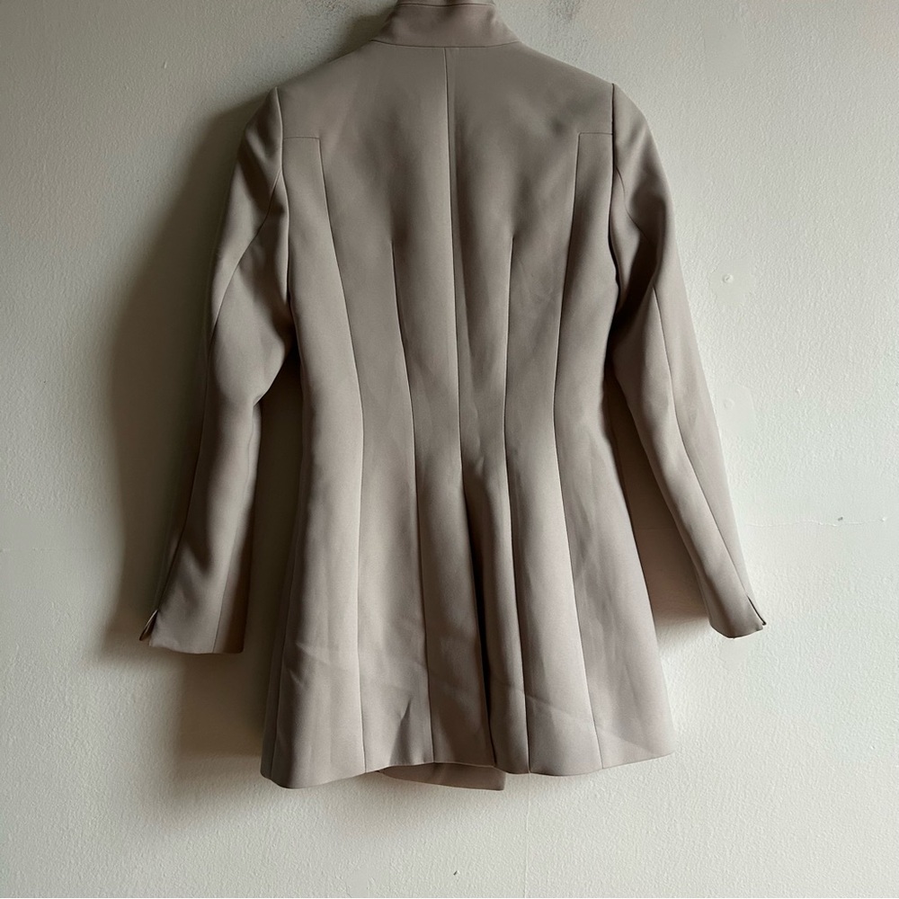 Reiss Sz 4 Clarence Light Grey Structured Classic Tailored Blazer Coat - Picture 4 of 15